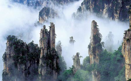 張家界森林公園，袁家界，楊家界，天子山二天自助游